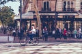 Streets of Paris, Elderly Cyclist.