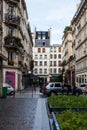 The streets of Paris on a rainy day