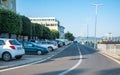 Streets and parking lots of the city of Zadar, Croatia.