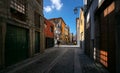 Streets from the port warehouse side of the old city of Porto. Portugal Royalty Free Stock Photo