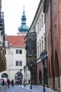 Streets of Prague. Old houses in Prague. Architecture of Prague old town