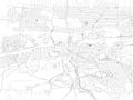 Streets of Pretoria, city map, South Africa