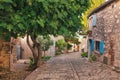 Streets of Rovinj old town, popular travel destination in Croatia Royalty Free Stock Photo