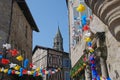 Streets of Saint-Leonard de Noblat in Limousin region