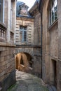 Streets of Sarlat, medieval town, Dordogne, Aquitaine, France Royalty Free Stock Photo