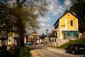 Streets of small tourist town and SPA center