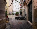 Streets and squares of old Lisbon. Portugal.