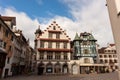 Streets of St. Gallen. The Charming city and also Unesco heritage sites in Switzerland