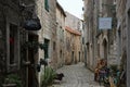 Streets of Stari Grad, Hvar island, Dalmatia, Croatia Royalty Free Stock Photo