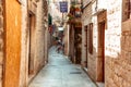 The streets of Trogir in Croatia Royalty Free Stock Photo