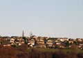 Streets of typical modern suburban british houses on a hillside on the outskirts of brighouse in west yorkshire Royalty Free Stock Photo