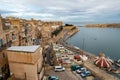 Streets of Valletta city in Malta view from Upper Barrakka Gardens fort