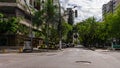 Streets without vehicle movement, and empty, in front of the lockdown decreed during the COVID-19 pandemic in Brazil