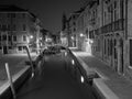 The streets of Venice Long exposure By Night Royalty Free Stock Photo