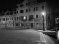 The streets of Venice Long exposure By Night Royalty Free Stock Photo
