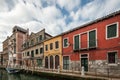 Typical Venice street with a canal, Italy