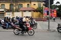 Streets of Vietnam - Hanoi traffic with scooters