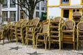 Streets and walkways of Ponta Delgada. Royalty Free Stock Photo