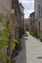 Streets and wall decorations in an alley Royalty Free Stock Photo