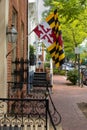 Streetscape in historic Frederick Maryland.