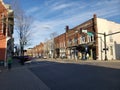 Streetscape view of Franklin, Tennessee in Spring