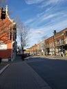 Streetscape view of Franklin, Tennessee in Spring