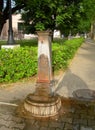 Streetside historic public water fountain for drinking or bathi Royalty Free Stock Photo