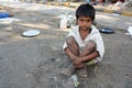 Streetside Indian Kid Royalty Free Stock Photo