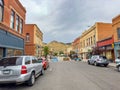 Streetview of shops and businesses in Salida Colorado