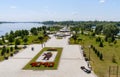 Strelka Park in Yaroslavl on the Volga River