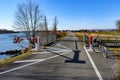 Barrier on a cycle path in austria Royalty Free Stock Photo