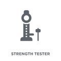 Strength tester icon from Circus collection.