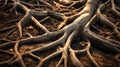 strength tree roots Royalty Free Stock Photo