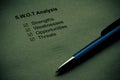 Strength weakness opportunities threats Royalty Free Stock Photo