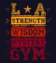Strength wisdom mystery positive slogans tee graphic motivational quotes style sign wall art set home textile print sticker design