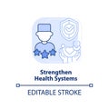 Strengthen health system light blue concept icon