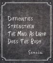 Strengthen the mind Seneca quote