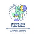 Strengthening digital culture concept icon