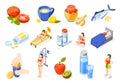 Strengthening Immunity Icon Set Royalty Free Stock Photo