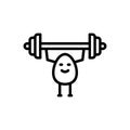 Black line icon for Strengths, power and lifting