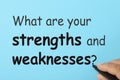 Strengths and weaknesses concept