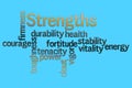 Strengths word cloud collage. Royalty Free Stock Photo