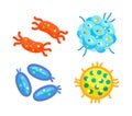 Little Dangerous Bacteria for Illustrative Poster Royalty Free Stock Photo