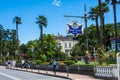 STRESA, ITALY - JULY 14, 2016. Stresa view on Regina Palace Hotel, a town on the Maggiore Lake.