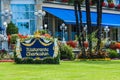 STRESA, ITALY - JULY 14, 2016. Stresa view on Regina Palace Hotel, a town on the Maggiore Lake.