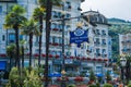 STRESA, ITALY - JULY 14, 2016. Stresa view on Regina Palace Hotel, a town on the Maggiore Lake.