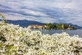 Stresa town embankment, Isola Bella island view, Lombardy, Italy Royalty Free Stock Photo