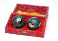 Stress balls in box Royalty Free Stock Photo