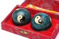 Stress balls in box Royalty Free Stock Photo