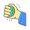 stress balls color icon vector illustration